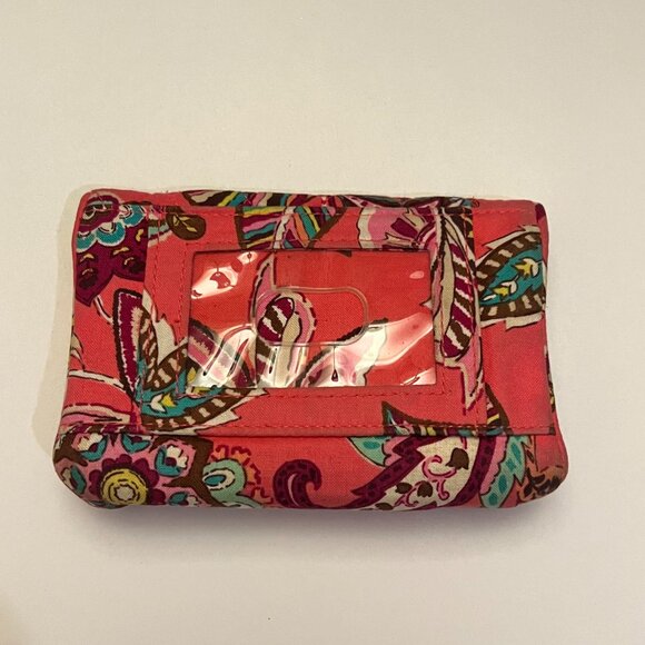 Vera Bradley Call Me Coral One For The Money Compact Taxi Wallet Vintage Y2K - Picture 6 of 10
